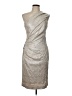 Eliza J 100% Polyester Metallic Silver Cocktail Dress Size 12 - photo 1