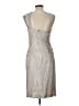 Eliza J 100% Polyester Metallic Silver Cocktail Dress Size 12 - photo 2