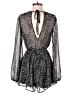 Mahina 100% Polyester Polka Dots Black Romper Size S - photo 2