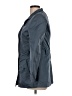 Akris Punto 100% Viscose Blue Trenchcoat Size 10 - photo 5