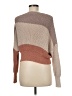 Debut 100% Polyester Color Block Brown Pullover Sweater Size M - photo 2