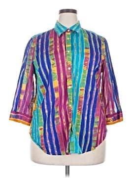 Lauren by Ralph Lauren 3/4 Sleeve Button-Down Shirt (view 1)