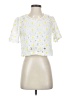 BCBGeneration 100% Polyester Stars Yellow Short Sleeve Blouse Size XS - photo 1
