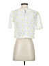 BCBGeneration 100% Polyester Stars Yellow Short Sleeve Blouse Size XS - photo 2