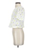 BCBGeneration 100% Polyester Stars Yellow Short Sleeve Blouse Size XS - photo 5
