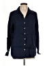 Sigrid Olsen Blue Long Sleeve Button-Down Shirt Size L - photo 1
