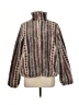 Carbon2Cobalt 100% Polyester Chevron-herringbone Brown Faux Fur Jacket Size M - photo 1