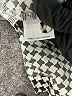 Dissh Houndstooth Black Short Sleeve Blouse Size 8 - photo 8