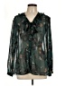 Dana Buchman 100% Polyester Green Long Sleeve Blouse Size L - photo 1