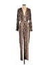 Lini Animal Print Brown Jumpsuit Size S - photo 1