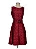 Nine West 100% Polyester Paisley Red Cocktail Dress Size 4 - photo 1
