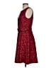 Nine West 100% Polyester Paisley Red Cocktail Dress Size 4 - photo 5