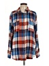 Pilcro Plaid Blue Long Sleeve Button-Down Shirt Size L - photo 1