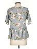 Unbranded Gray Short Sleeve Blouse Size S - photo 2