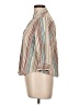 Erika 100% Cotton Stripes Tan 3/4 Sleeve Blouse Size L (petite) - photo 5