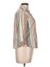 Erika 100% Cotton Stripes Tan 3/4 Sleeve Blouse Size L (petite) - photo 4