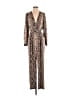 Lini Animal Print Brown Jumpsuit Size S - photo 1