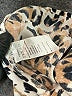 Cooper & Ella 100% Polyester Animal Print Brown Short Sleeve Blouse Size M - photo 8