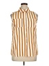 NY Collection Stripes Yellow Sleeveless Blouse Size XL - photo 1