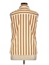 NY Collection Stripes Yellow Sleeveless Blouse Size XL - photo 2