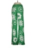 By Together 100% Acrylic Floral Green Casual Pants Size S - photo 1