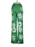 By Together 100% Acrylic Floral Green Casual Pants Size S - photo 2