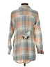 Soft Surroundings 100% Linen Plaid Tan Long Sleeve Button-Down Shirt Size XS - photo 2
