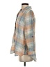 Soft Surroundings 100% Linen Plaid Tan Long Sleeve Button-Down Shirt Size XS - photo 5