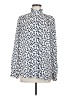 Ann Taylor 100% Polyester Animal Print Ivory Long Sleeve Blouse Size M - photo 1