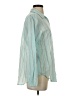 Lilla P 100% Cotton Stripes Teal Long Sleeve Button-Down Shirt Size S - photo 4