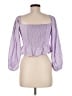 Express Purple 3/4 Sleeve Blouse Size M - photo 2