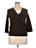 Chaps Brown 3/4 Sleeve Top Size XL - photo 1