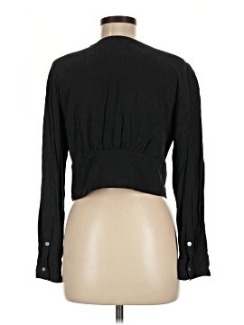 Madewell Lusterweave V-Neck Button-Front Shirt (view 2)