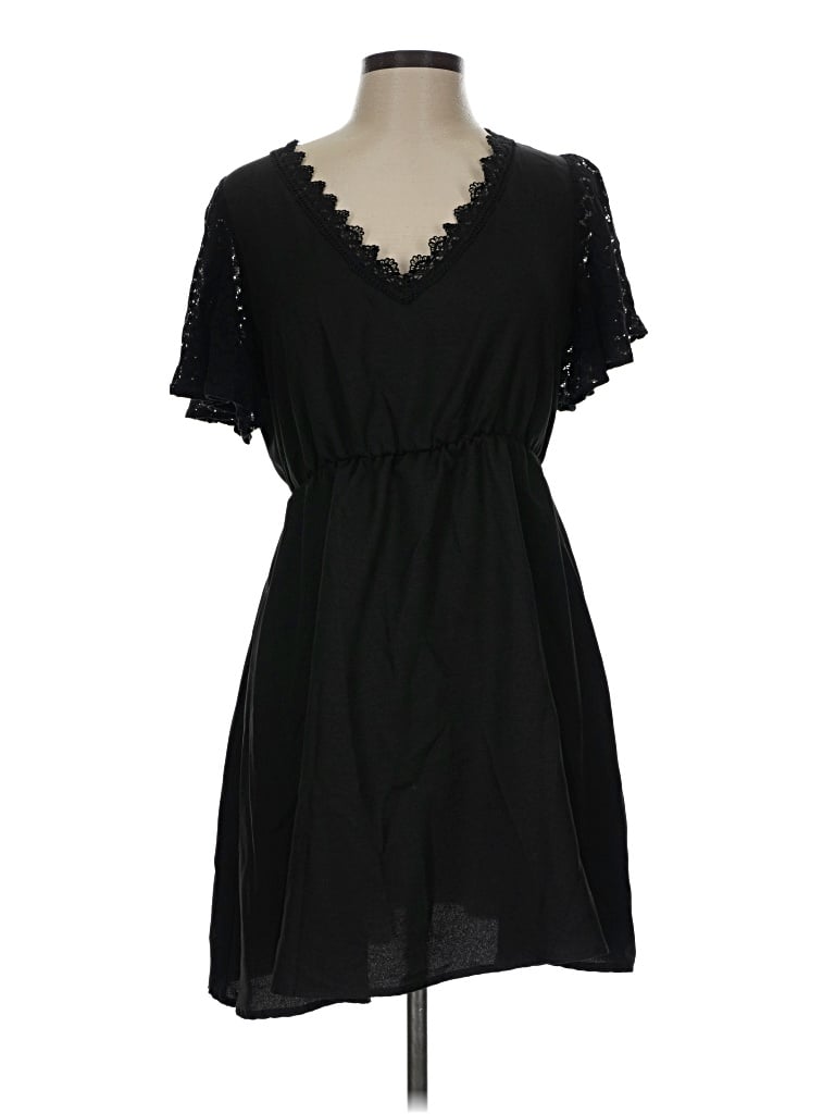 Pre-owned Shein Casual Dress In Black