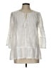 Hem & Thread 100% Cotton Ivory 3/4 Sleeve Blouse Size L - photo 1