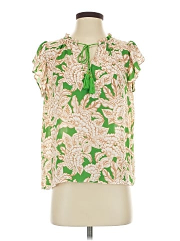 Rose + Olive Sleeveless Blouse (view 1)