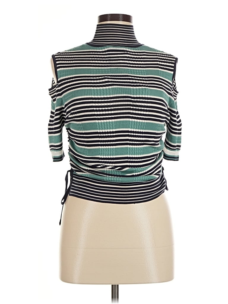 Pre-owned Fendi Silk Pullover Sweater In Teal