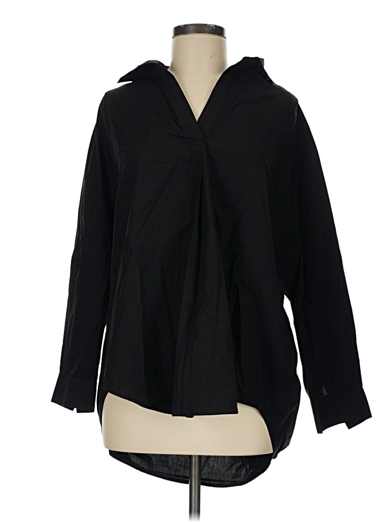 Pre-owned French Connection Long Sleeve Blouse In Black