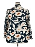 Unbranded 100% Polyester Print Blue Long Sleeve Blouse Size XXL - photo 2