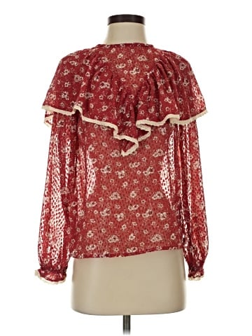 Topshop Long Sleeve Blouse (view 1)