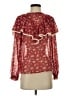Topshop 100% Polyester Red Long Sleeve Blouse Size 2 - photo 1