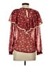 Topshop 100% Polyester Red Long Sleeve Blouse Size 2 - photo 2