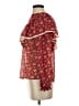 Topshop 100% Polyester Red Long Sleeve Blouse Size 2 - photo 5