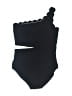Old Navy Solid Black One Piece Swimsuit Size 14 - photo 2