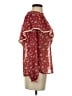 Topshop 100% Polyester Red Long Sleeve Blouse Size 2 - photo 4