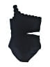 Old Navy Solid Black One Piece Swimsuit Size 14 - photo 1
