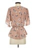 Sienna Sky 100% Polyester Tan Short Sleeve Blouse Size S - photo 2