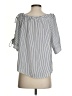 Unbranded Silver 3/4 Sleeve Blouse Size 1 - photo 2