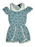 Assorted Brands Chevron-herringbone Teal Blue Romper Size 16 - photo 1