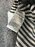 Banana Republic 100% Polyester Stripes Silver Long Sleeve Blouse Size XS - photo 8